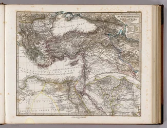 Das Mittelmeer und Nordafrika. Maßstab 1